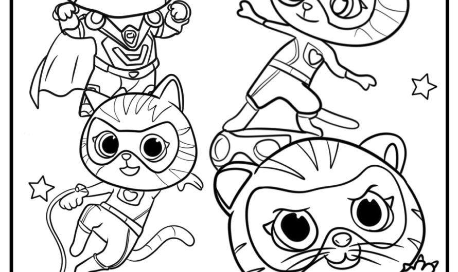Super Kitty Coloring Pages