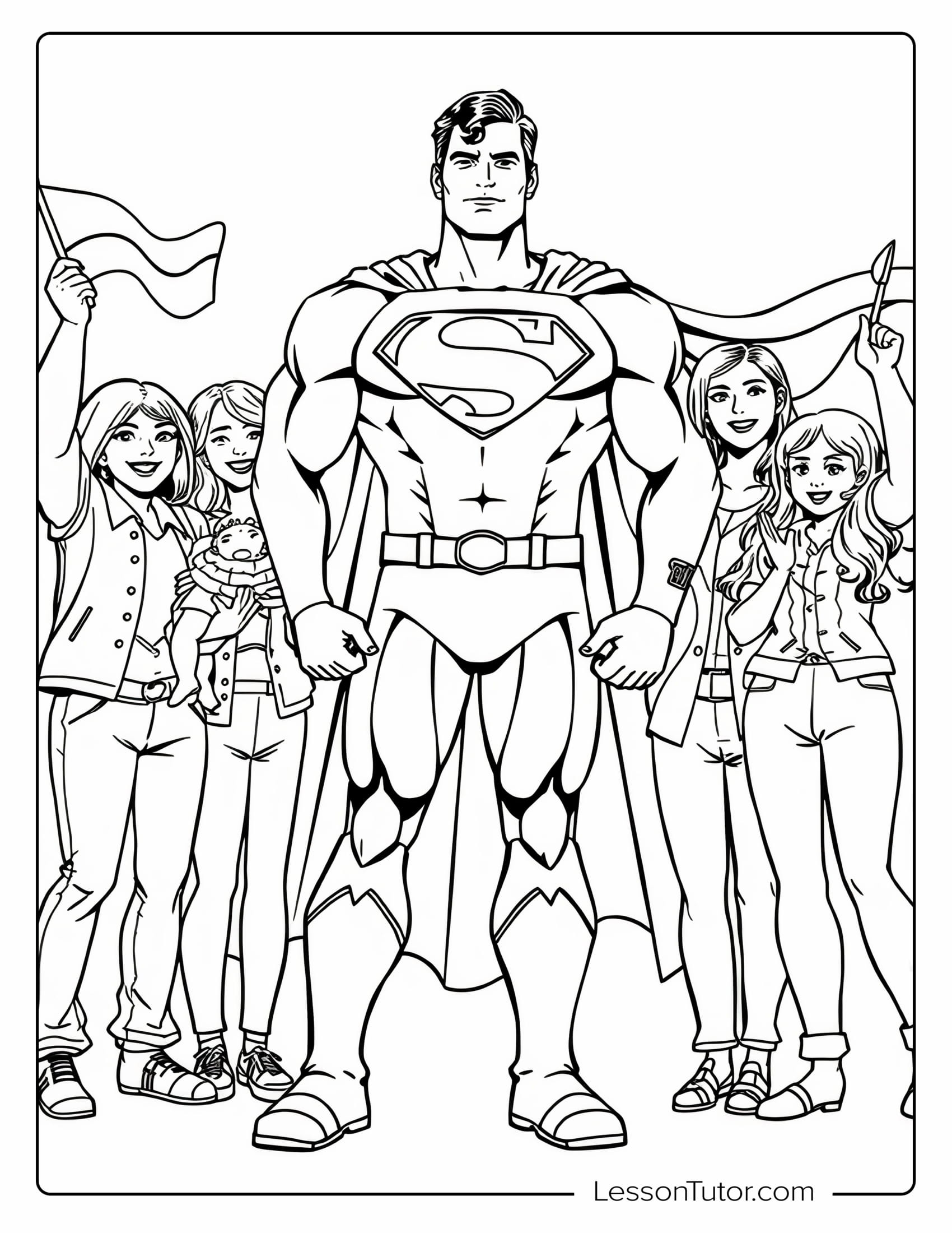 Superman Coloring Pages Lesson Tutor Superman Coloring Pages Lesson Tutor