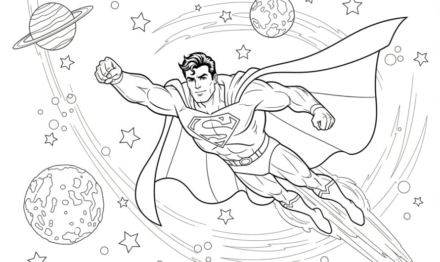 Superman Colouring In Pages