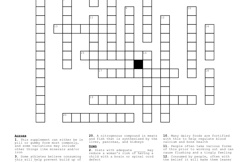 Kind Of Supplement Crossword Clue