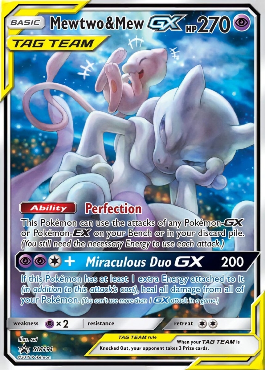 Tag Team Mewtwo Mew GX Pokemon Card Art Poster EBay Tag Team Mewtwo Mew GX Pokemon Card Art Poster EBay