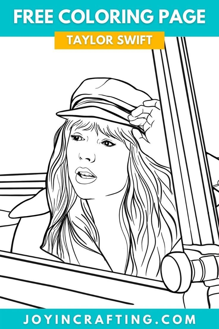 Taylor Swift Coloring Page Free Printable Sheet Taylor Swift Coloring Page Free Printable Sheet