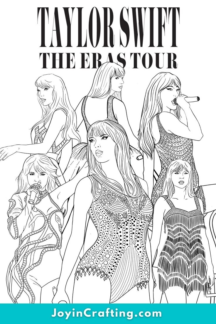 Taylor Swift The Eras Tour Coloring Pages Fan Art Taylor Swift The Eras Tour Coloring Pages Fan Art