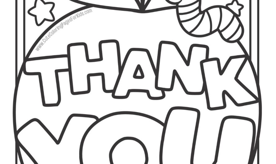 Thank You Coloring Page