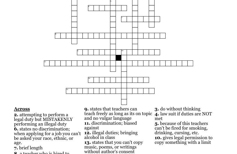 Not Subject To Duties Crossword Clue