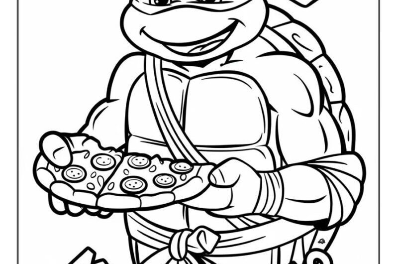 Ninja Turtle Coloring Page