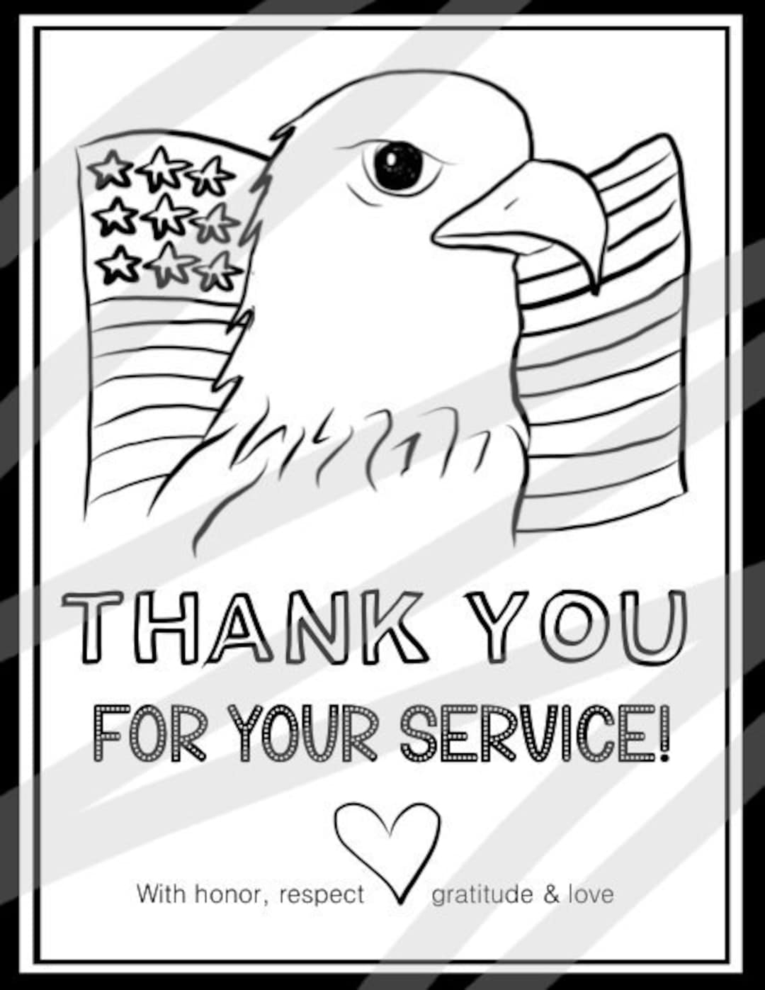 Thank You For Your Service Veteran s Day Gift Coloring Page Printable PDF Instant Download Gift For Military Army Navy Coast Guard Etsy Thank You For Your Service Veteran s Day Gift Coloring Page Printable PDF Instant Download Gift For Military Army Navy Coast Guard Etsy