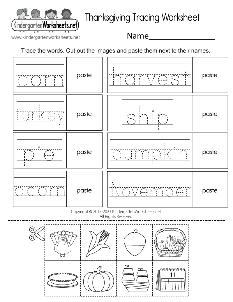 Thanksgiving Tracing Worksheet Free Printable Digital PDF Thanksgiving Tracing Worksheet Free Printable Digital PDF