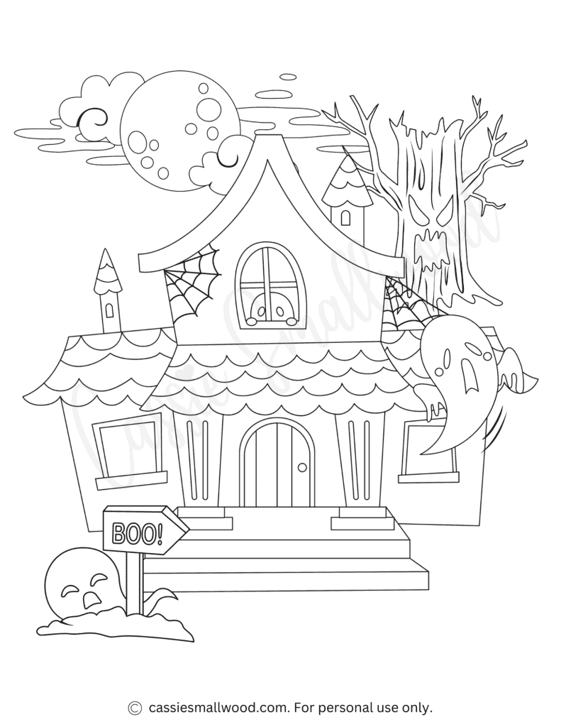 THE BEST Haunted House Coloring Pages Cassie Smallwood THE BEST Haunted House Coloring Pages Cassie Smallwood