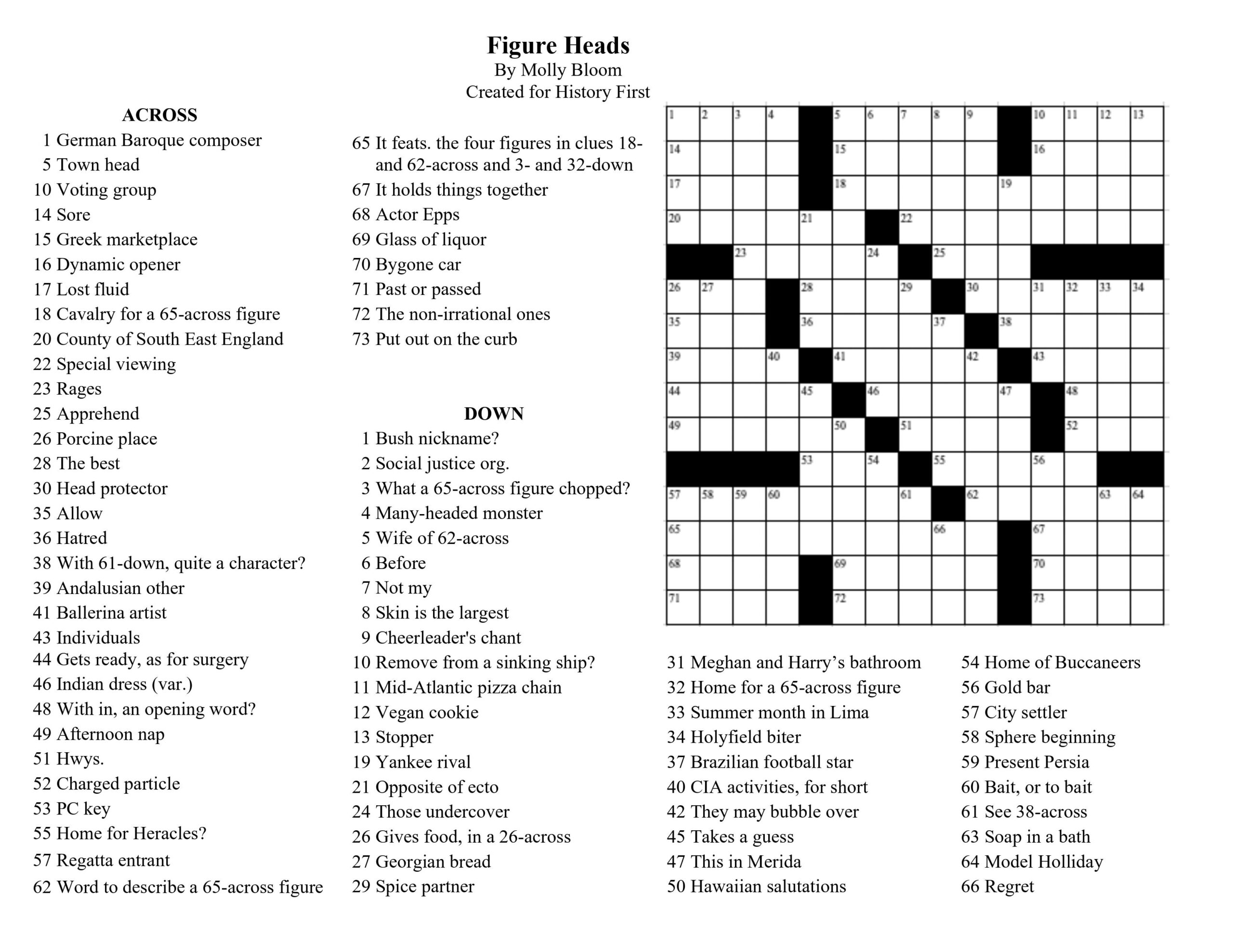 The First History First Crossword History First The First History First Crossword History First