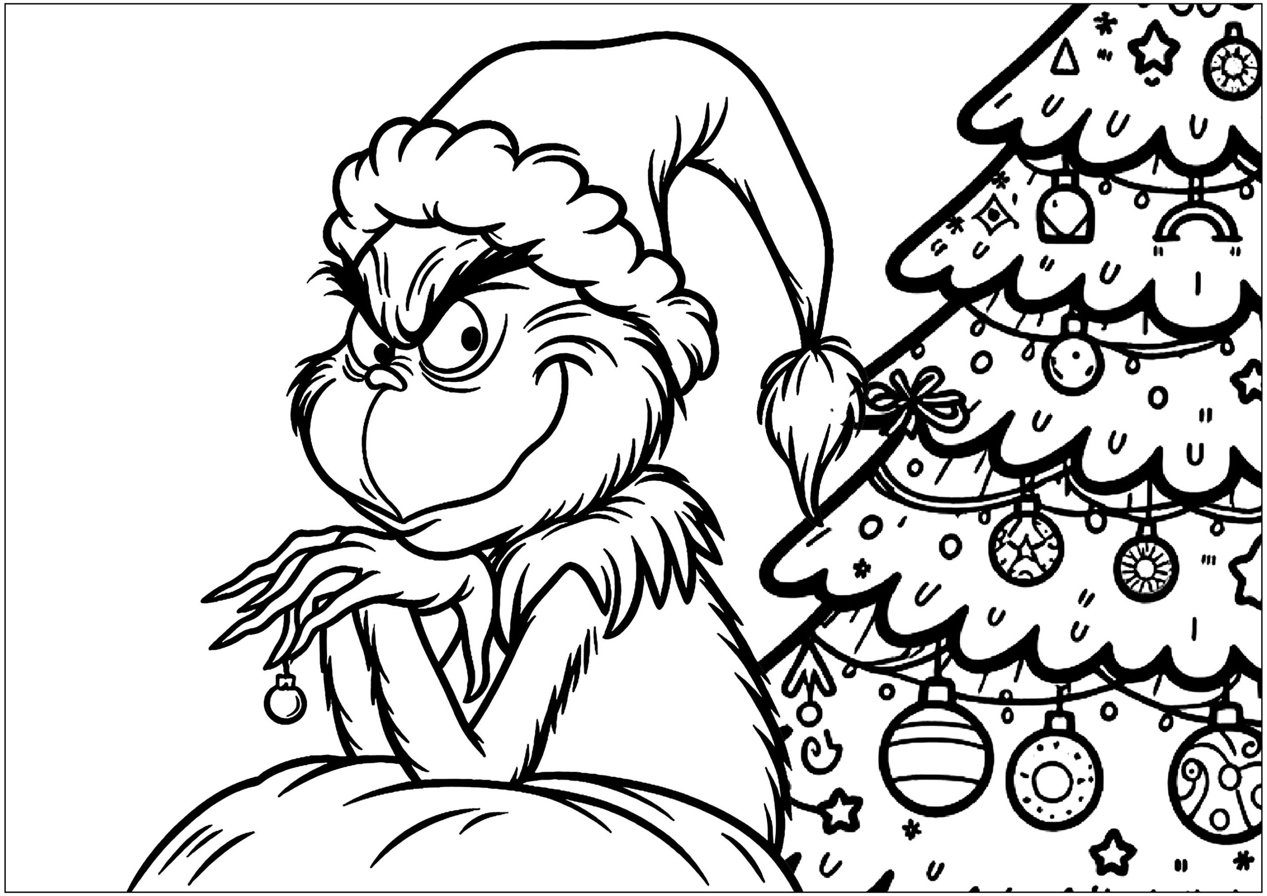 The Grinch And A Christmas Tree The Grinch Coloring Pages The Grinch And A Christmas Tree The Grinch Coloring Pages