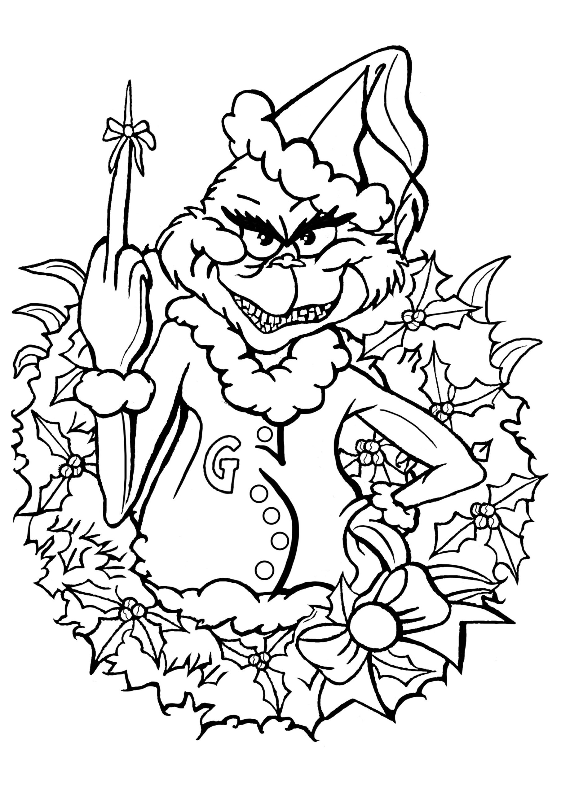The Grinch Christmas Coloring Pages For Adults The Grinch Christmas Coloring Pages For Adults