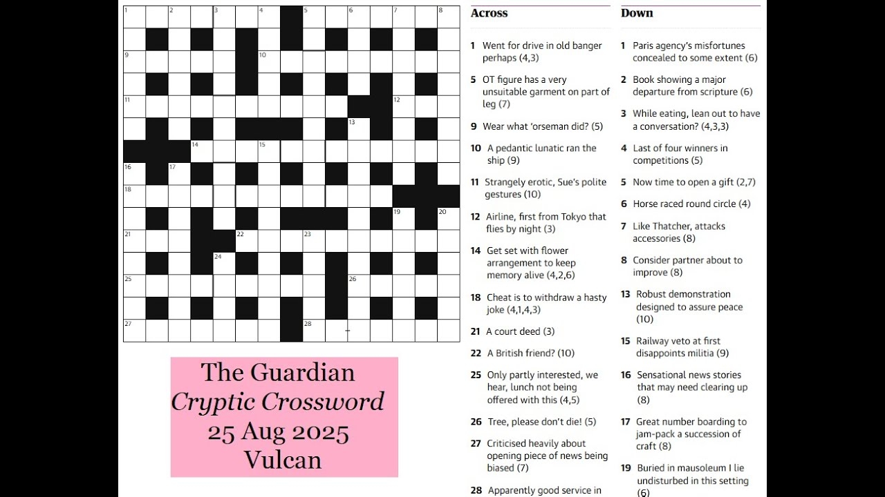 The Guardian Cryptic 29782 YouTube The Guardian Cryptic 29782 YouTube