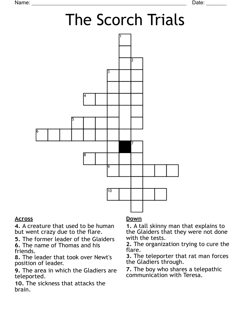 The Kill Order Crossword WordMint The Kill Order Crossword WordMint