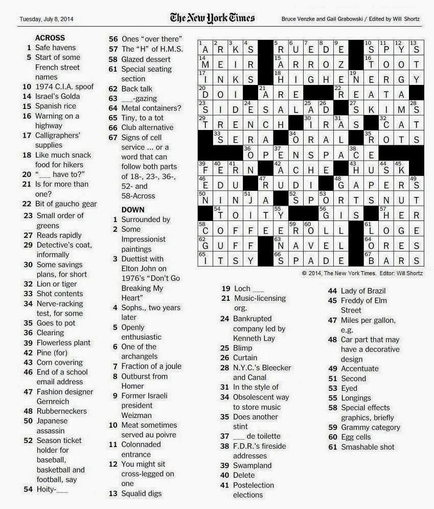The New York Times Crossword In Gothic The New York Times Crossword In Gothic