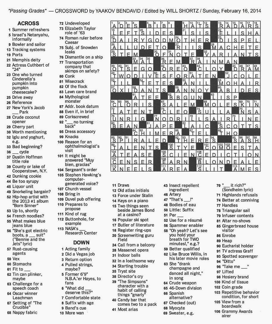 The New York Times Crossword In Gothic The New York Times Crossword In Gothic