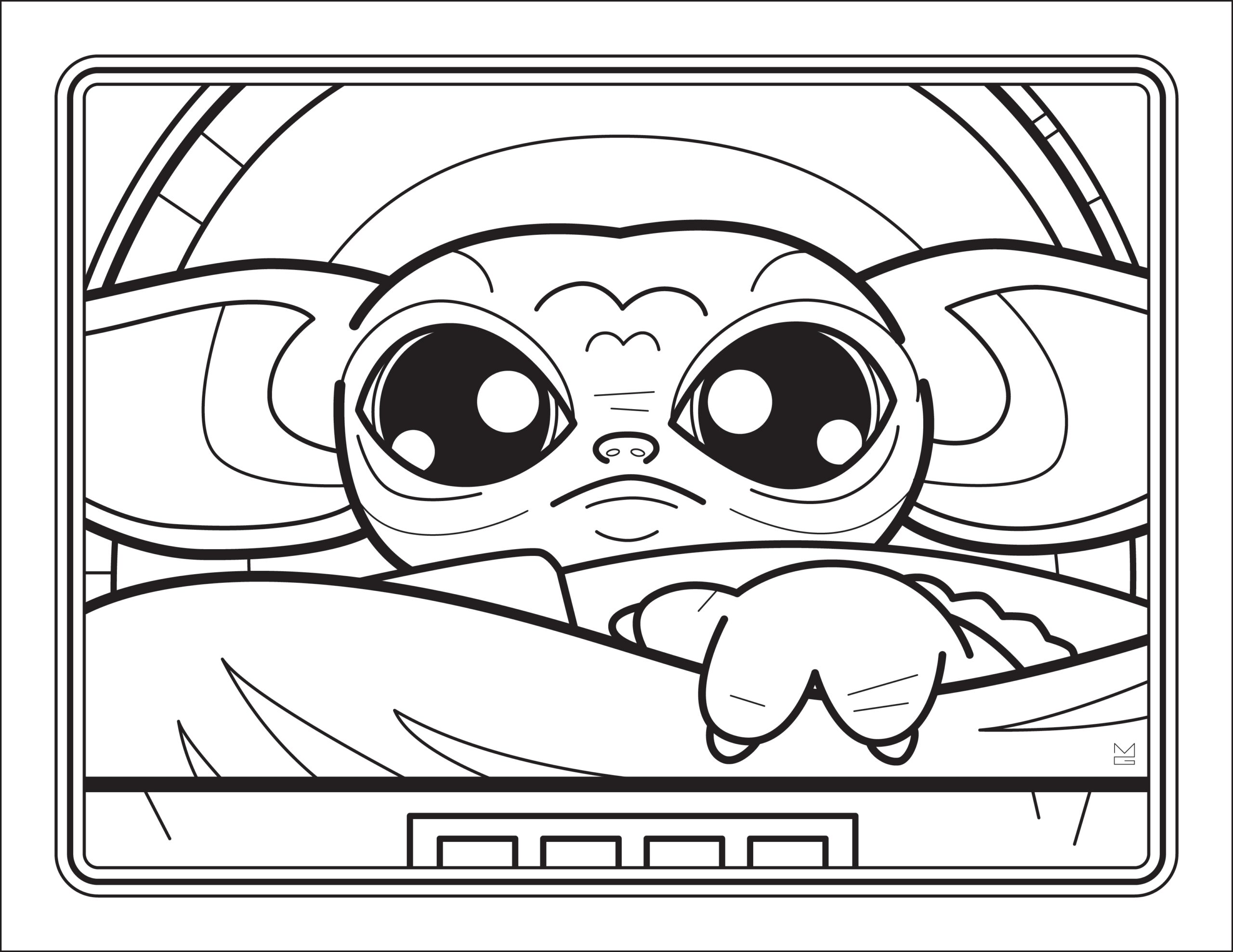 baby yoda coloring page baby yoda coloring page