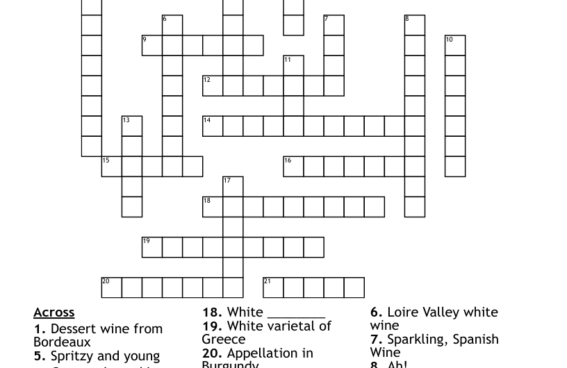 Dessert Wine Crossword Clue
