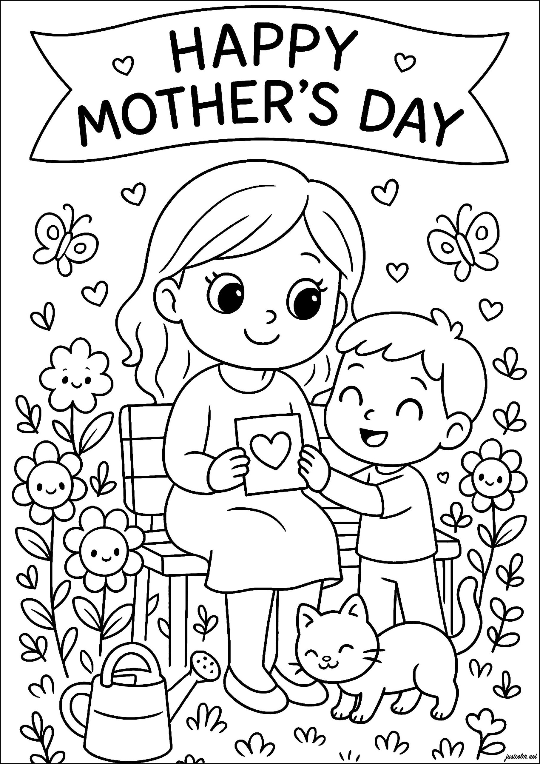 This Child Gives His Mother A Beautiful Drawing For Mother s Day Mother s Day Coloring Pages This Child Gives His Mother A Beautiful Drawing For Mother s Day Mother s Day Coloring Pages