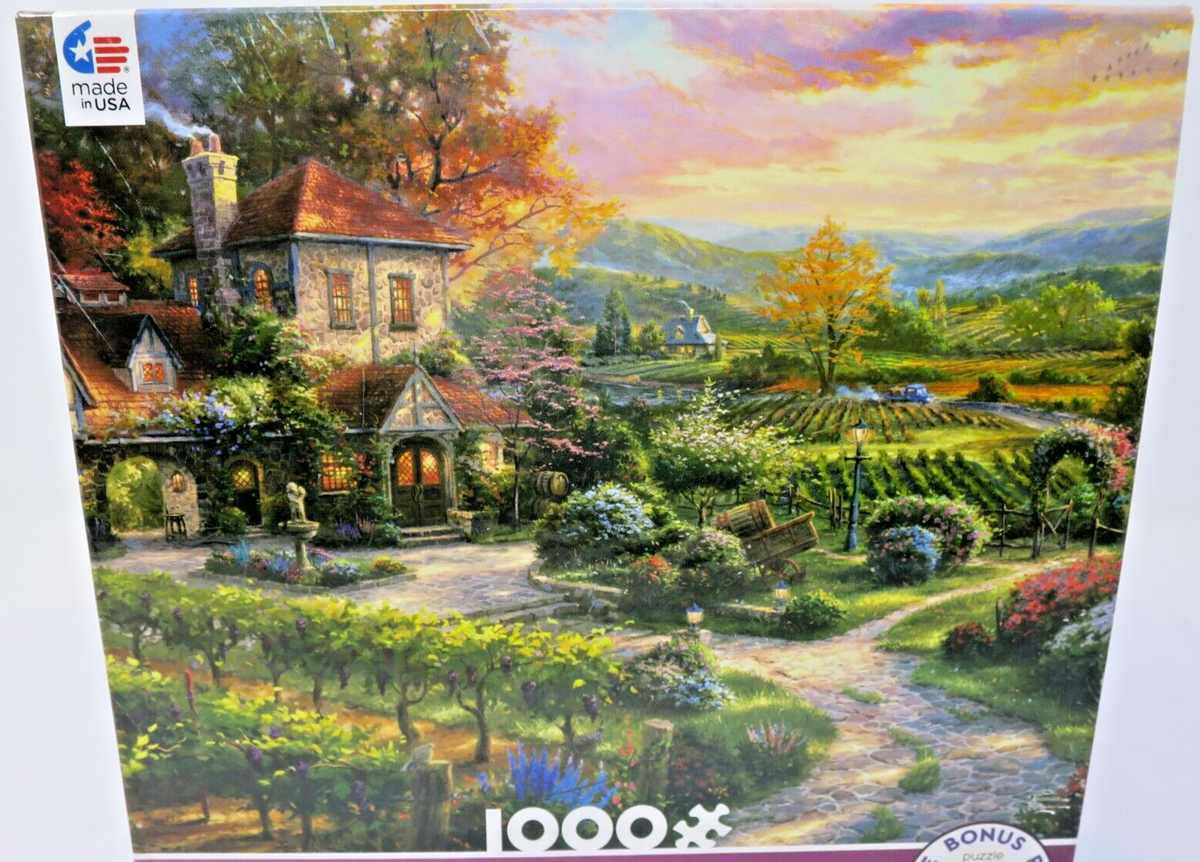 Thomas Kinkade Wine Country Living Puzzle 1000PCS Chateau Vineyard Jigsaw New EBay Thomas Kinkade Wine Country Living Puzzle 1000PCS Chateau Vineyard Jigsaw New EBay