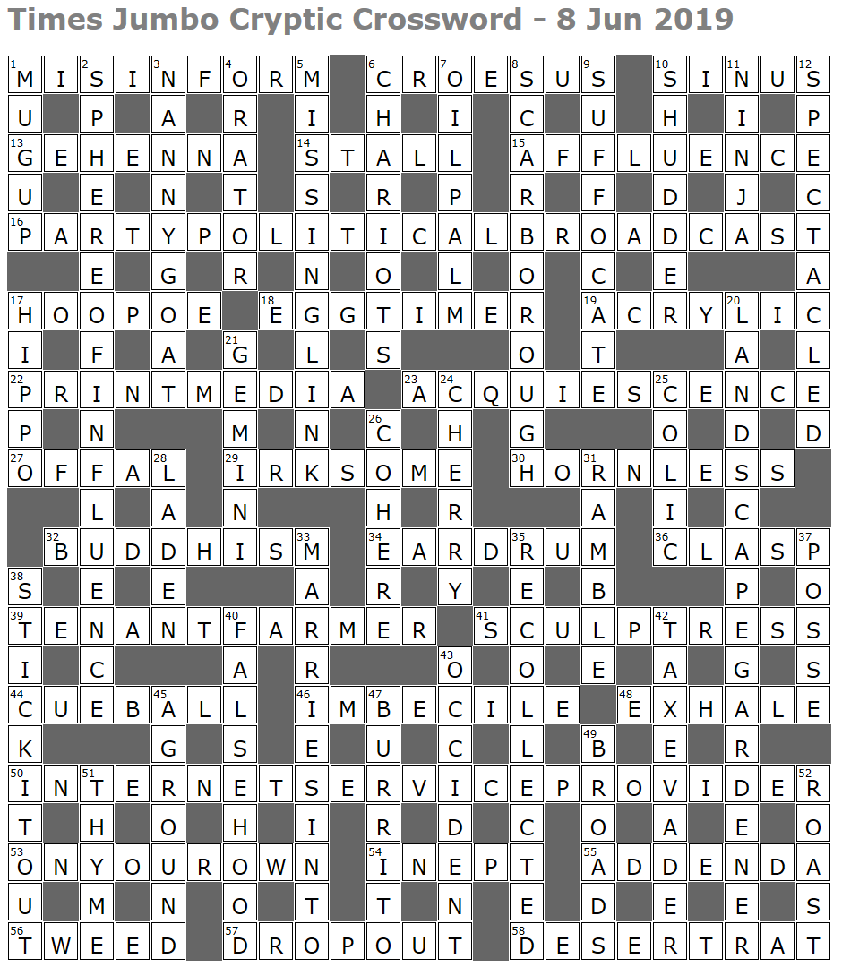 Times Jumbo Cryptic Crossword 1386 Lucian Poll s Web Ramblings