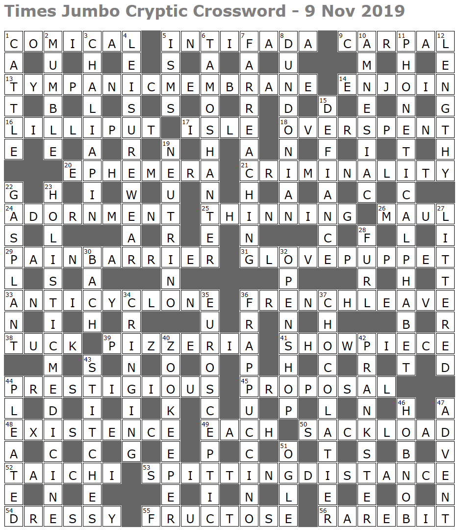 Times Jumbo Cryptic Crossword 1409 Lucian Poll s Web Ramblings