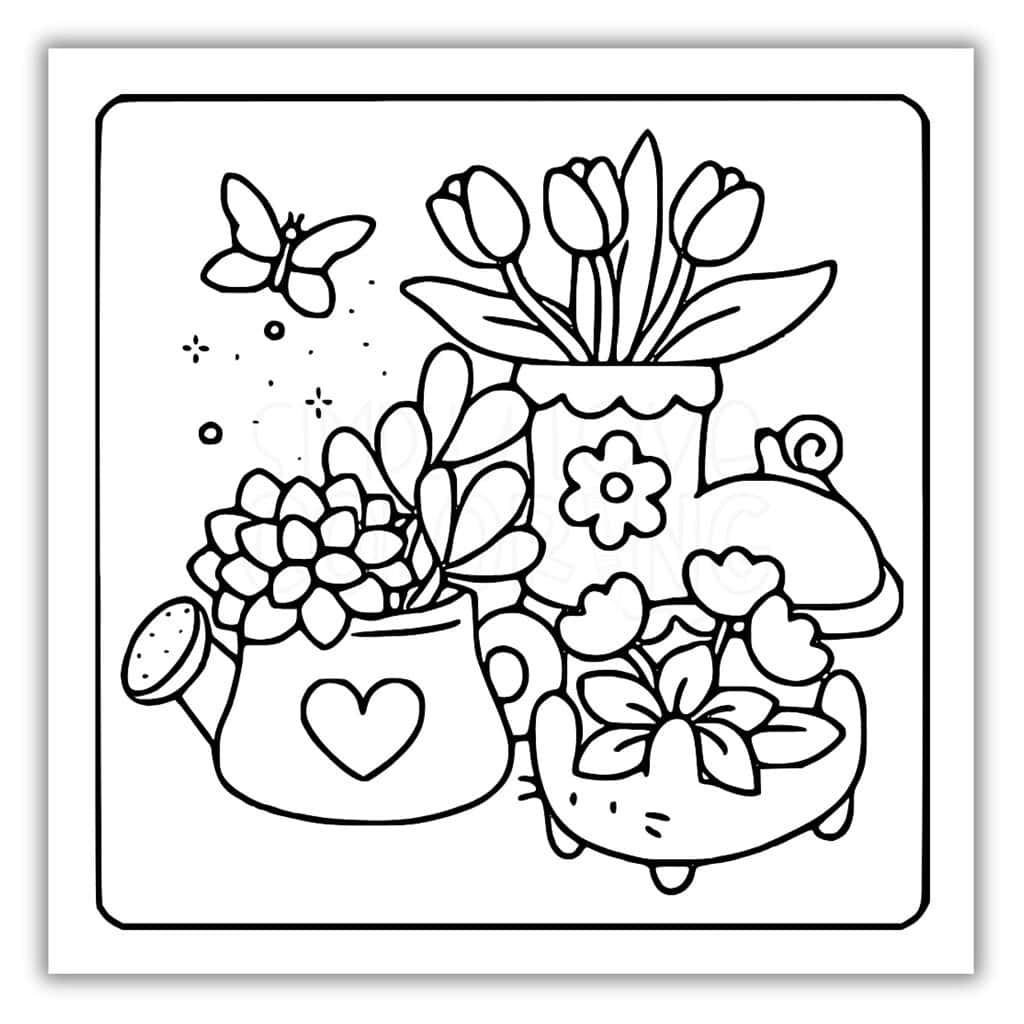 Tiny Garden Coloring Pages Free PDF Printables Simply Love Coloring Tiny Garden Coloring Pages Free PDF Printables Simply Love Coloring