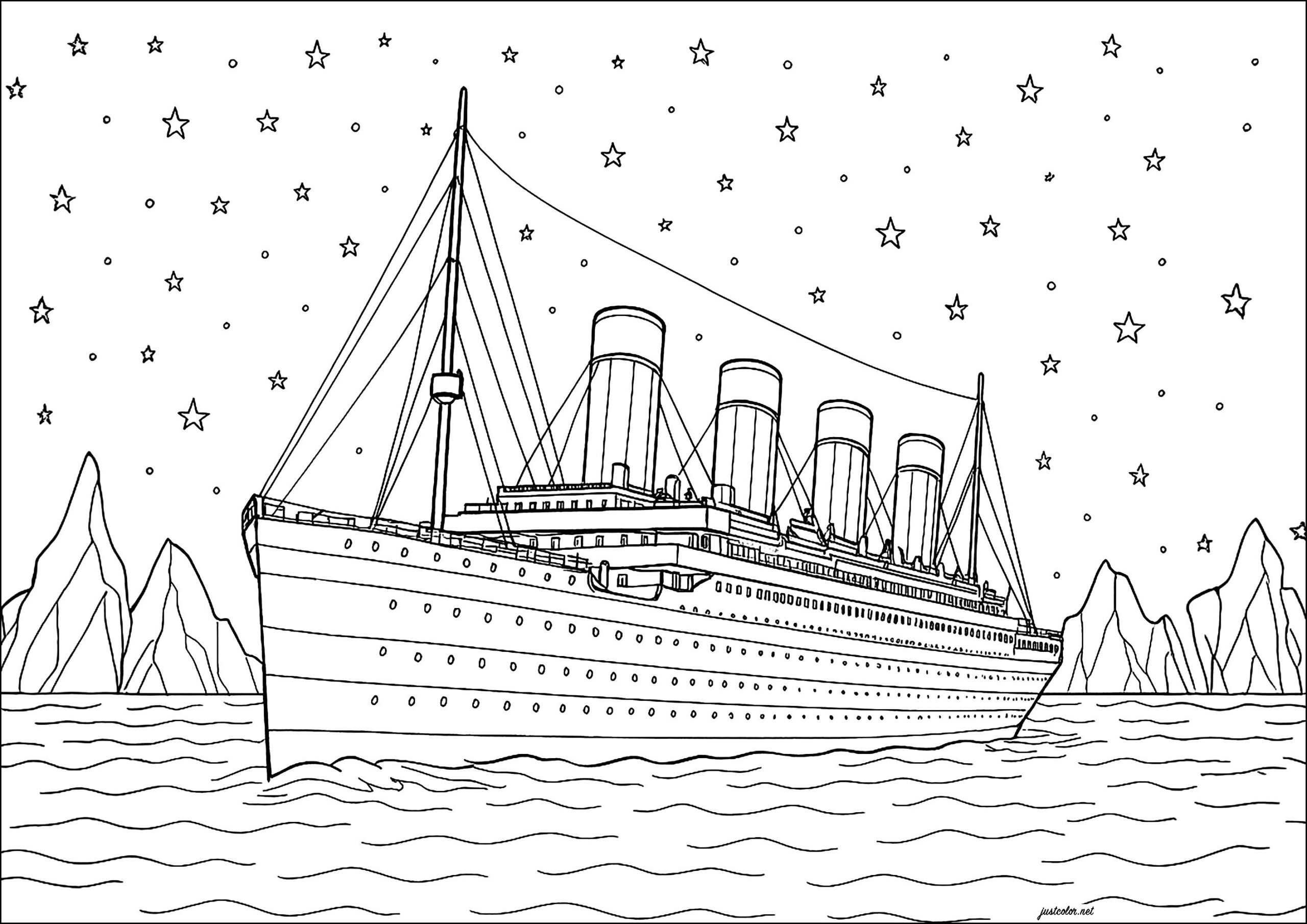 Titanic Realistic Design Titanic Coloring Pages Titanic Realistic Design Titanic Coloring Pages