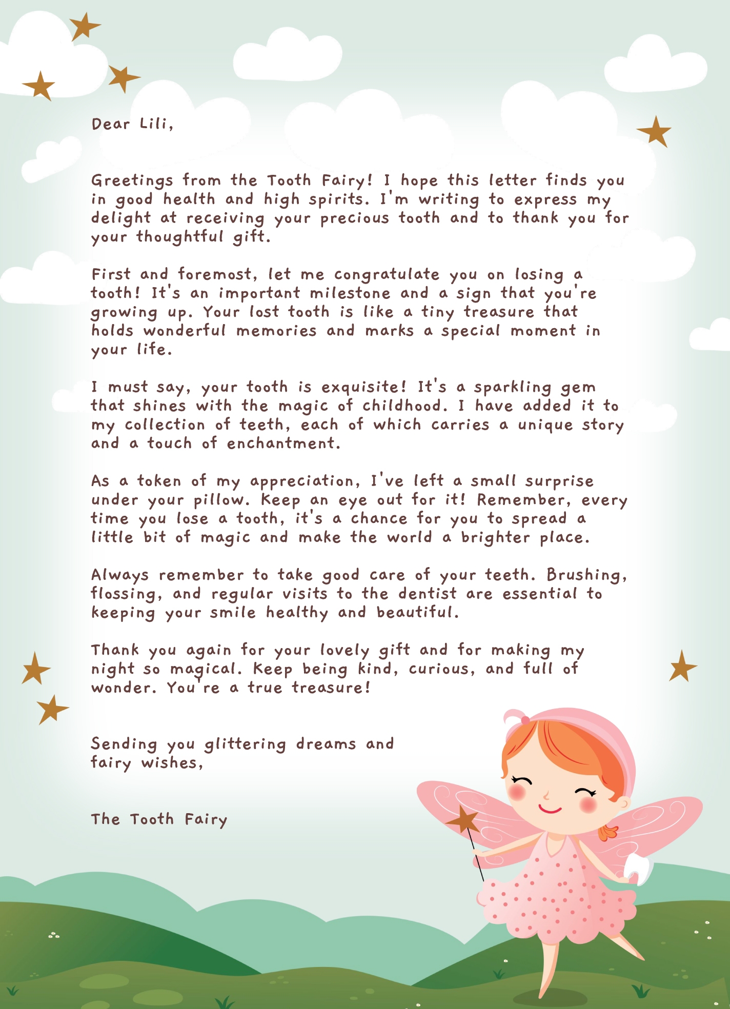 Tooth Fairy Letterhead Free Google Docs Template Gdoc io Tooth Fairy Letterhead Free Google Docs Template Gdoc io