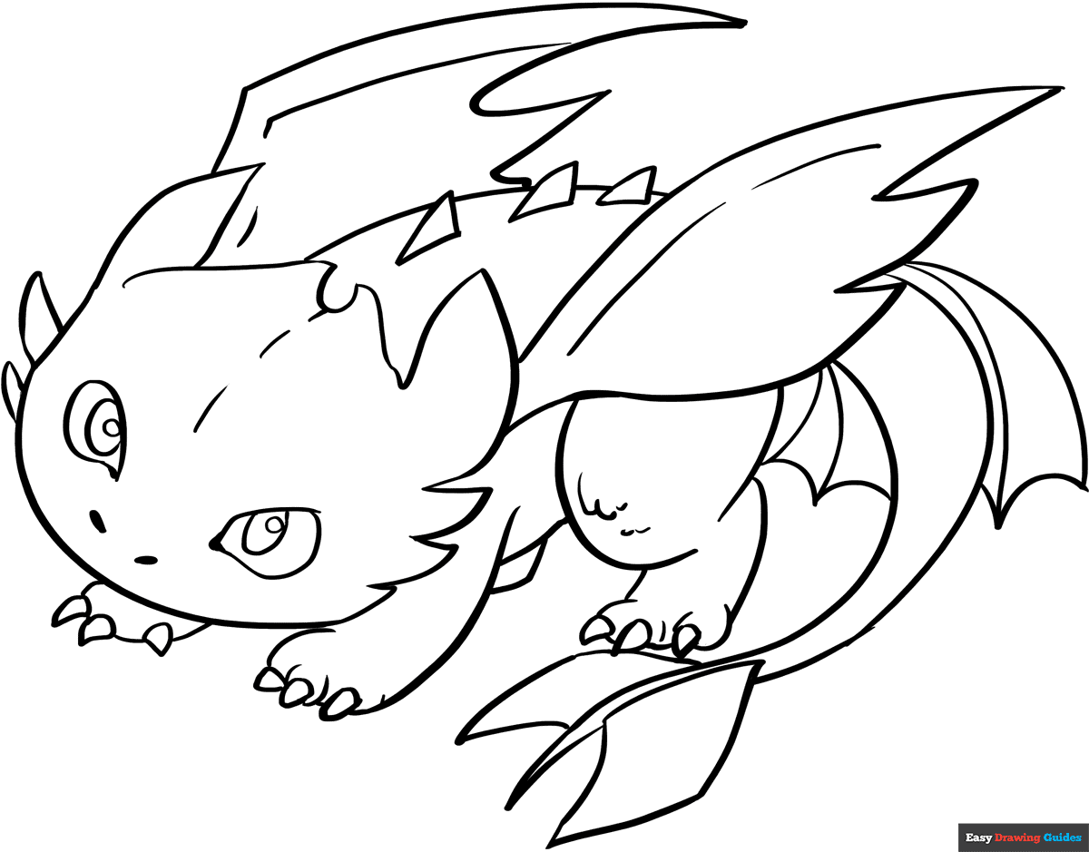 Toothless From How To Train Your Dragon Coloring Page Easy Drawing Guides Toothless From How To Train Your Dragon Coloring Page Easy Drawing Guides
