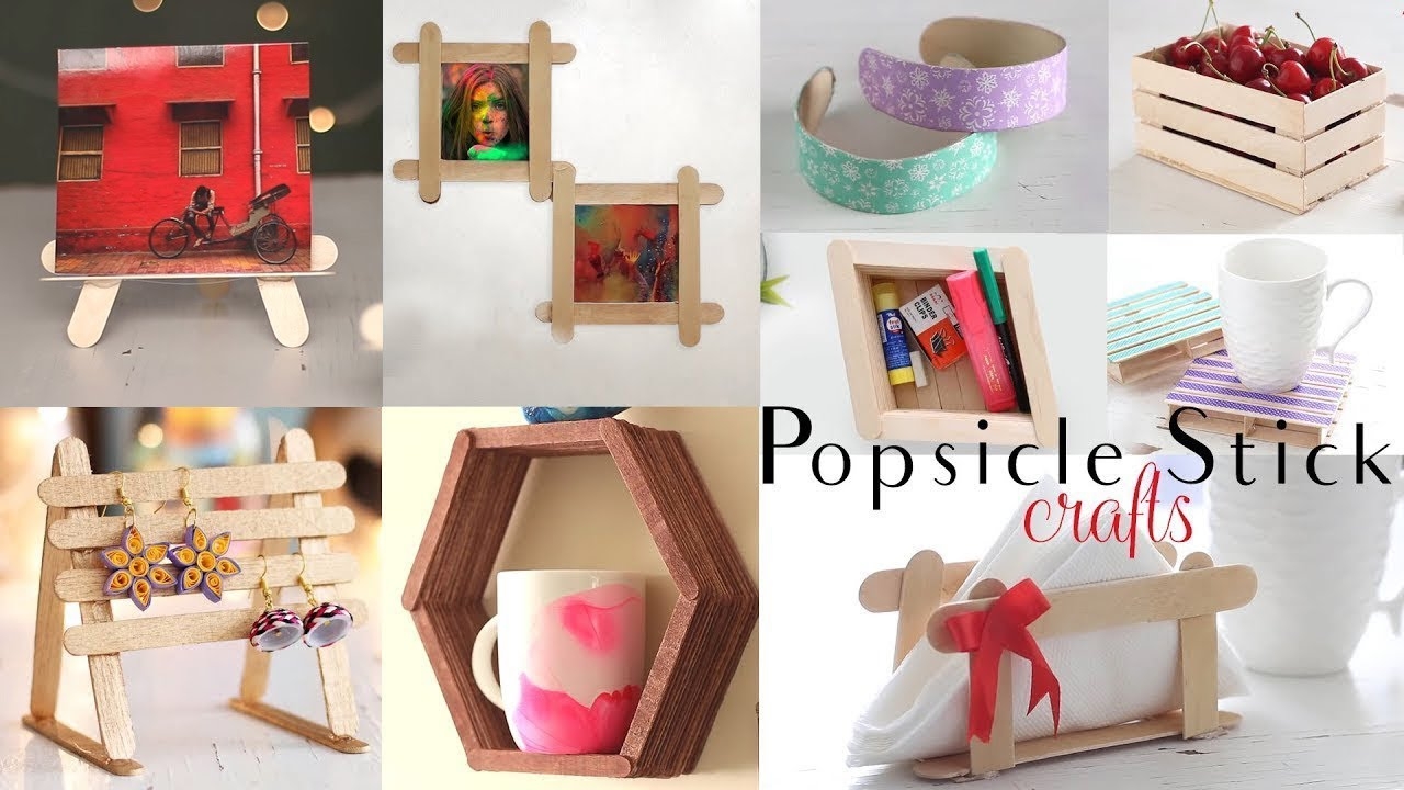 Top 10 DIY Popsicle Stick Craft Compilation Craft Ideas Home Decor YouTube Top 10 DIY Popsicle Stick Craft Compilation Craft Ideas Home Decor YouTube