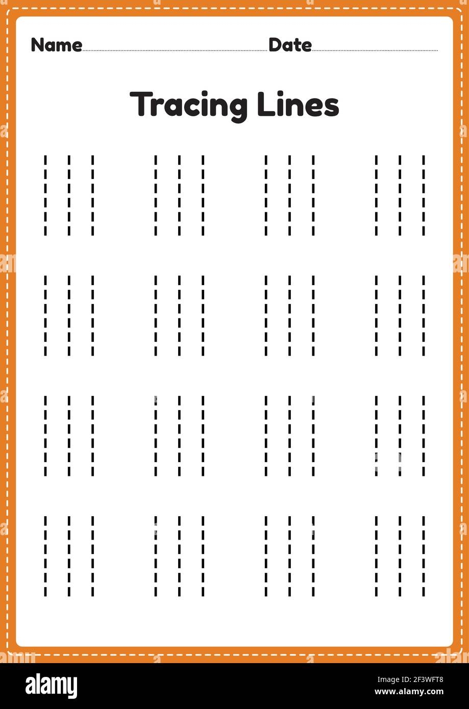 Tracing Lines Worksheet For Kindergarten And Preschool Kids For Educational Activities In A Printable Illustration Stock Vector Image Art Alamy Tracing Lines Worksheet For Kindergarten And Preschool Kids For Educational Activities In A Printable Illustration Stock Vector Image Art Alamy