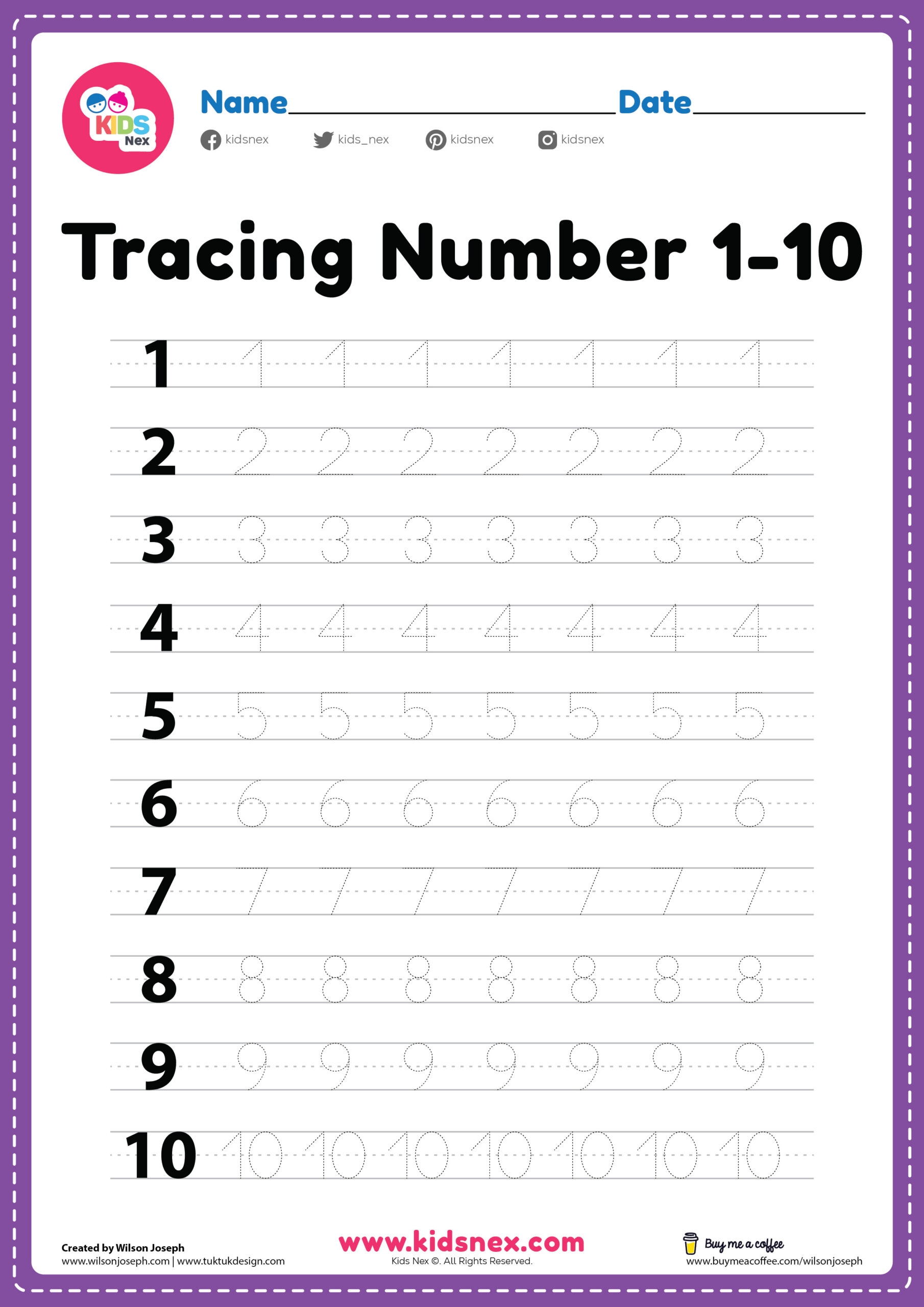 1 10 worksheet numbers 1 10 worksheet numbers