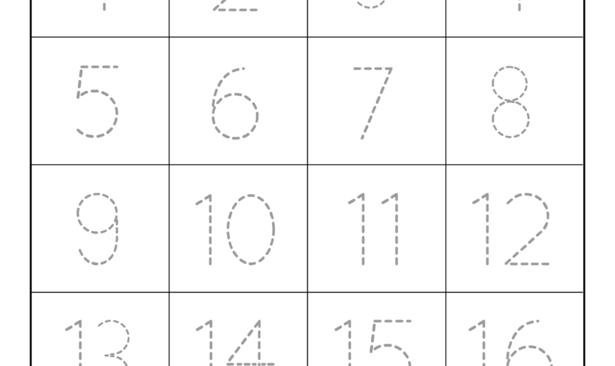 Free Printable Number Tracing Sheets