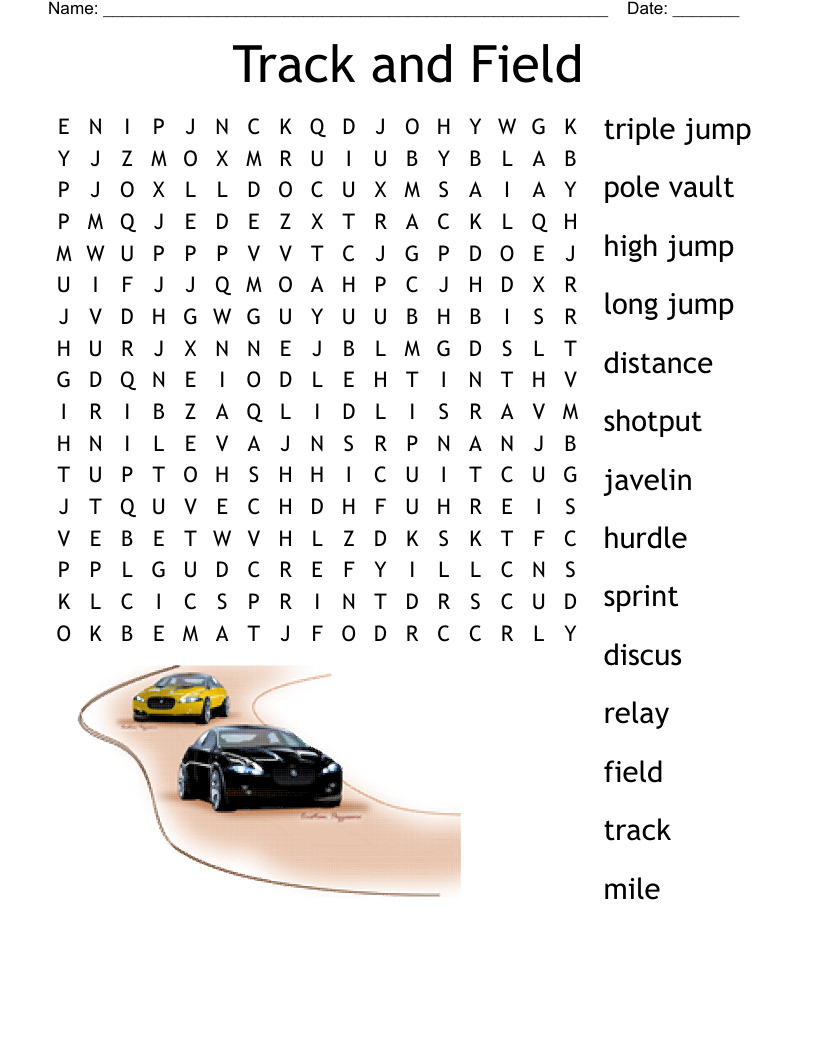 Track And Field Word Search WordMint Track And Field Word Search WordMint
