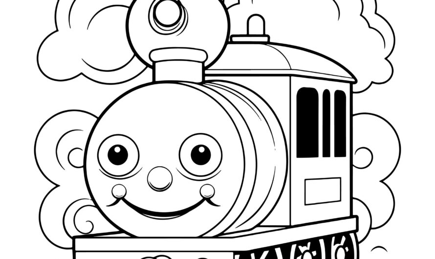 Coloring Book Pages Of Trains