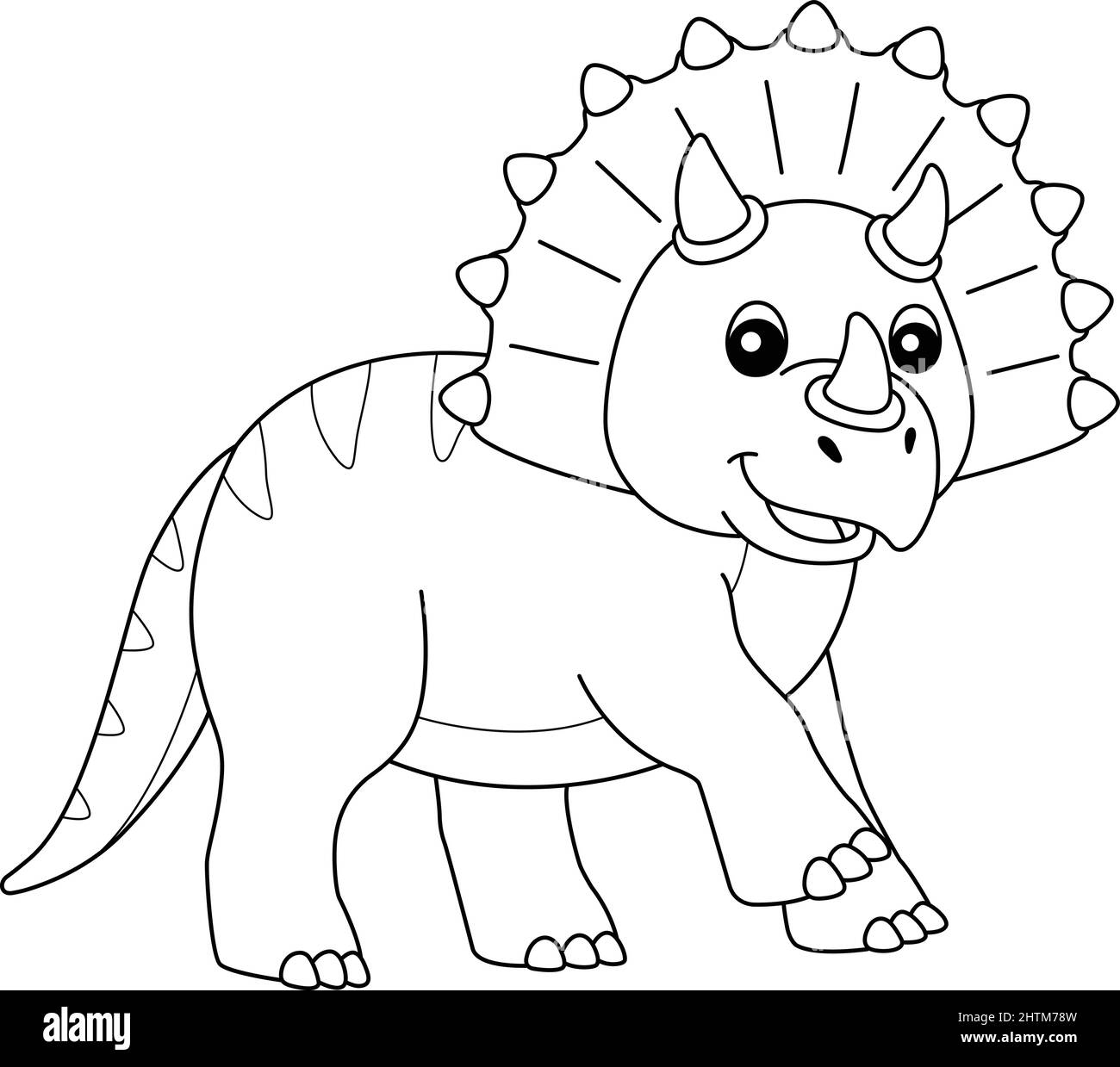 Triceratops Coloring Isolated Page For Kids Stock Vector Image Art Alamy Triceratops Coloring Isolated Page For Kids Stock Vector Image Art Alamy