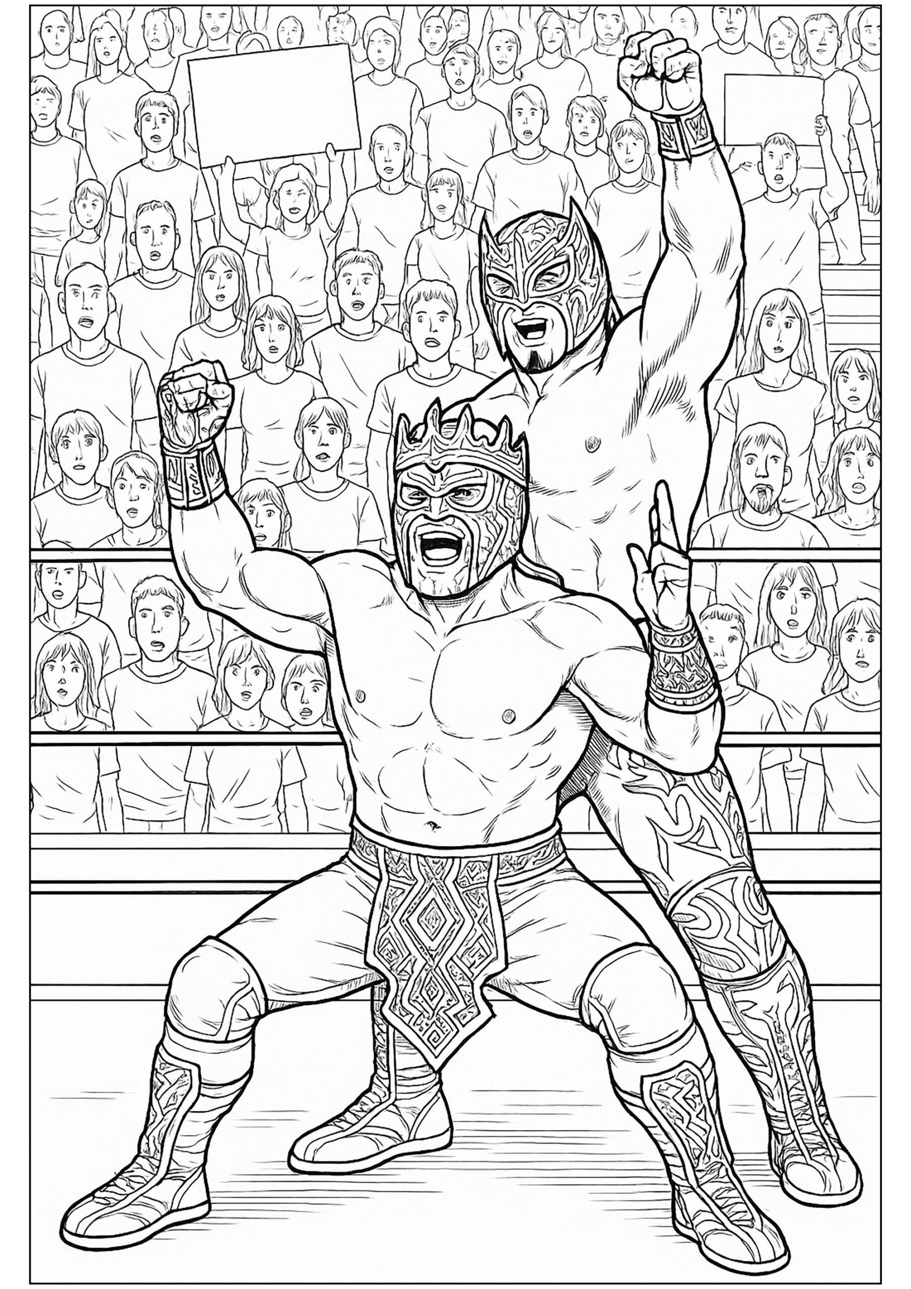 wwe coloring pages to print