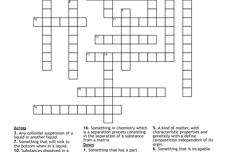 Mixture Crossword Clue