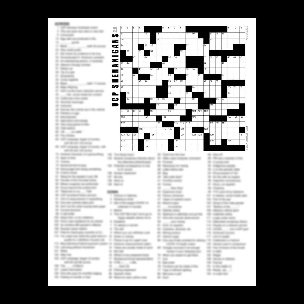 UCP Shenanigans 2 0 FREE Printable Crossword Puzzle Grafxbylisa