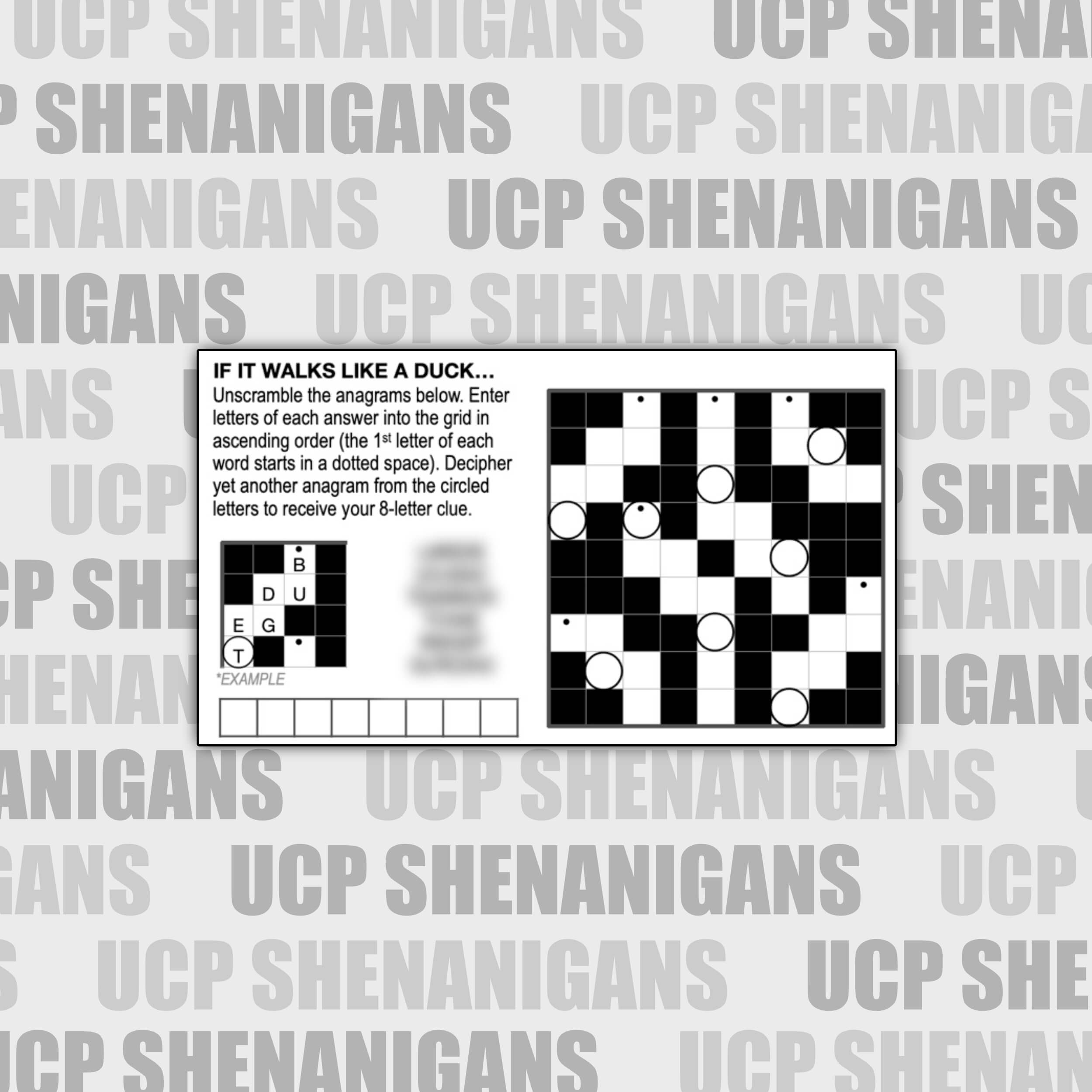 UCP Shenanigans Scavenger Hunt Grafxbylisa