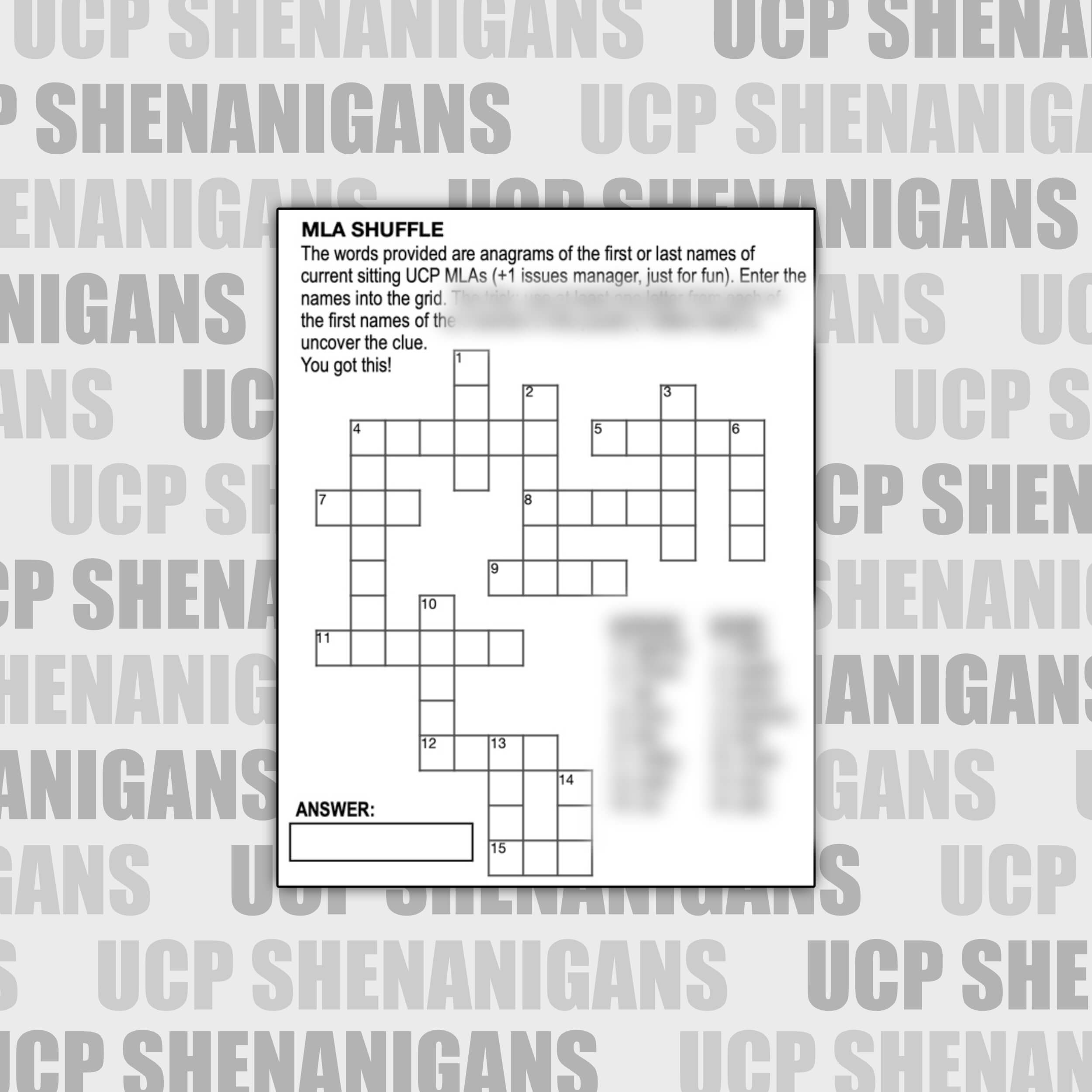 UCP Shenanigans Scavenger Hunt Grafxbylisa