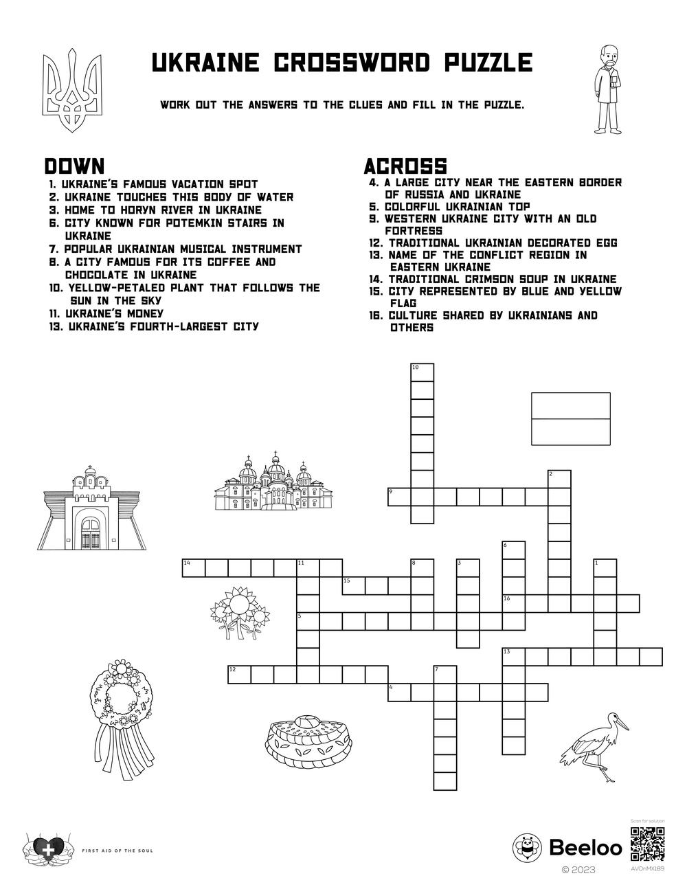 Ukraine Crossword Puzzle Beeloo Printable Crafts And Activities Worksheets Library Ukraine Crossword Puzzle Beeloo Printable Crafts And Activities Worksheets Library