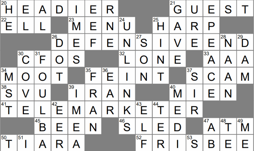 Ultimate Crossword Clue
