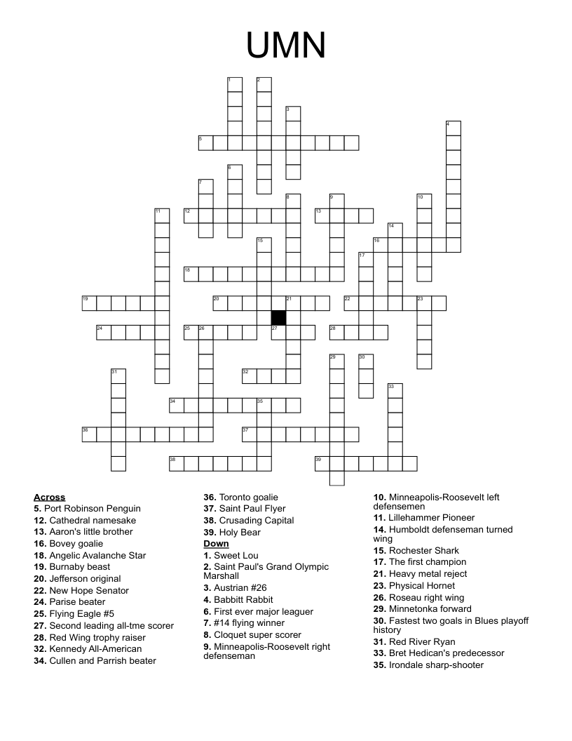 UMN Crossword WordMint