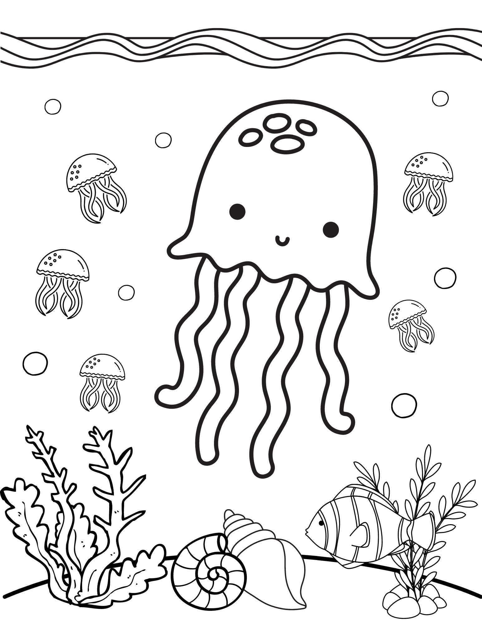Under The Sea Coloring Pages Sea Life Coloring Ocean Coloring Pages Under Water Coloring Ocean Life Coloring Sea Creature Coloring Page Etsy Israel