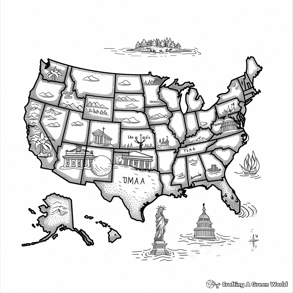 Us Map Coloring Pages Free Printable Us Map Coloring Pages Free Printable