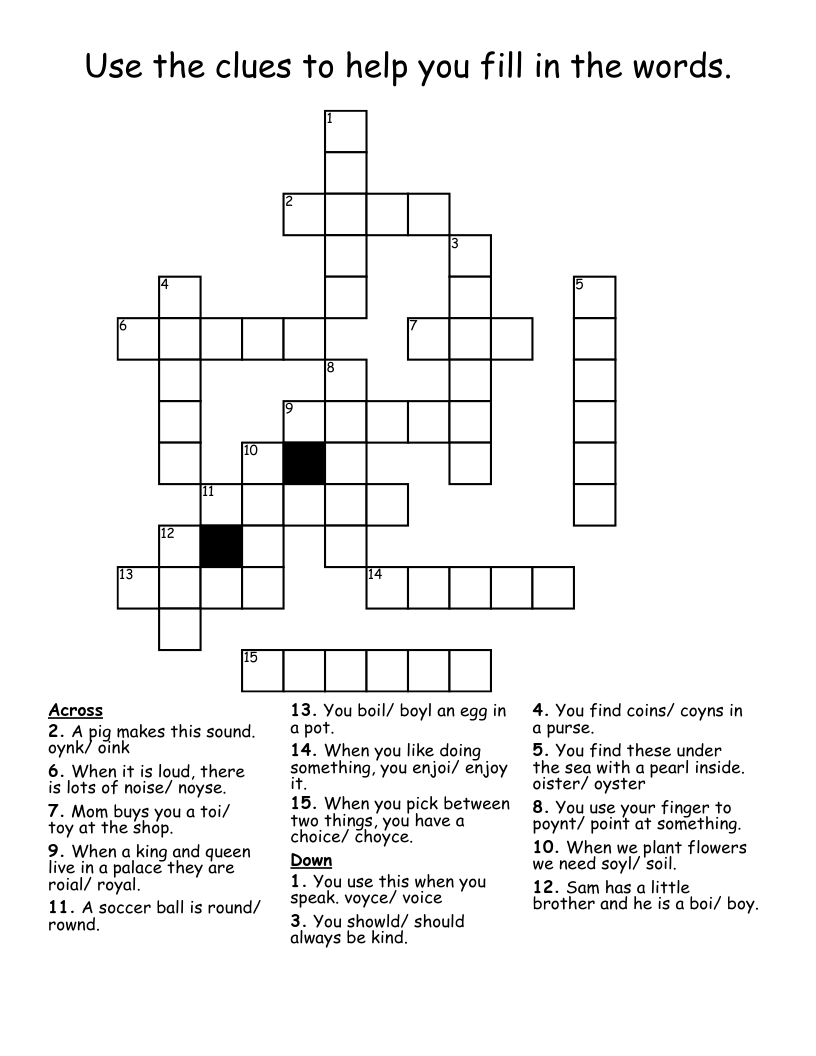 Use The Clues To Help You Fill In The Words Crossword WordMint Use The Clues To Help You Fill In The Words Crossword WordMint