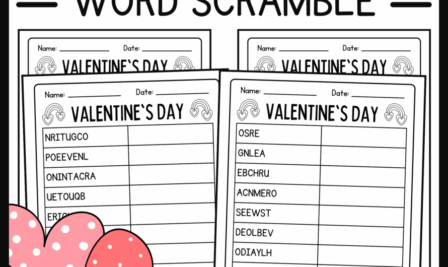 Valentine’s Day Activity Sheets