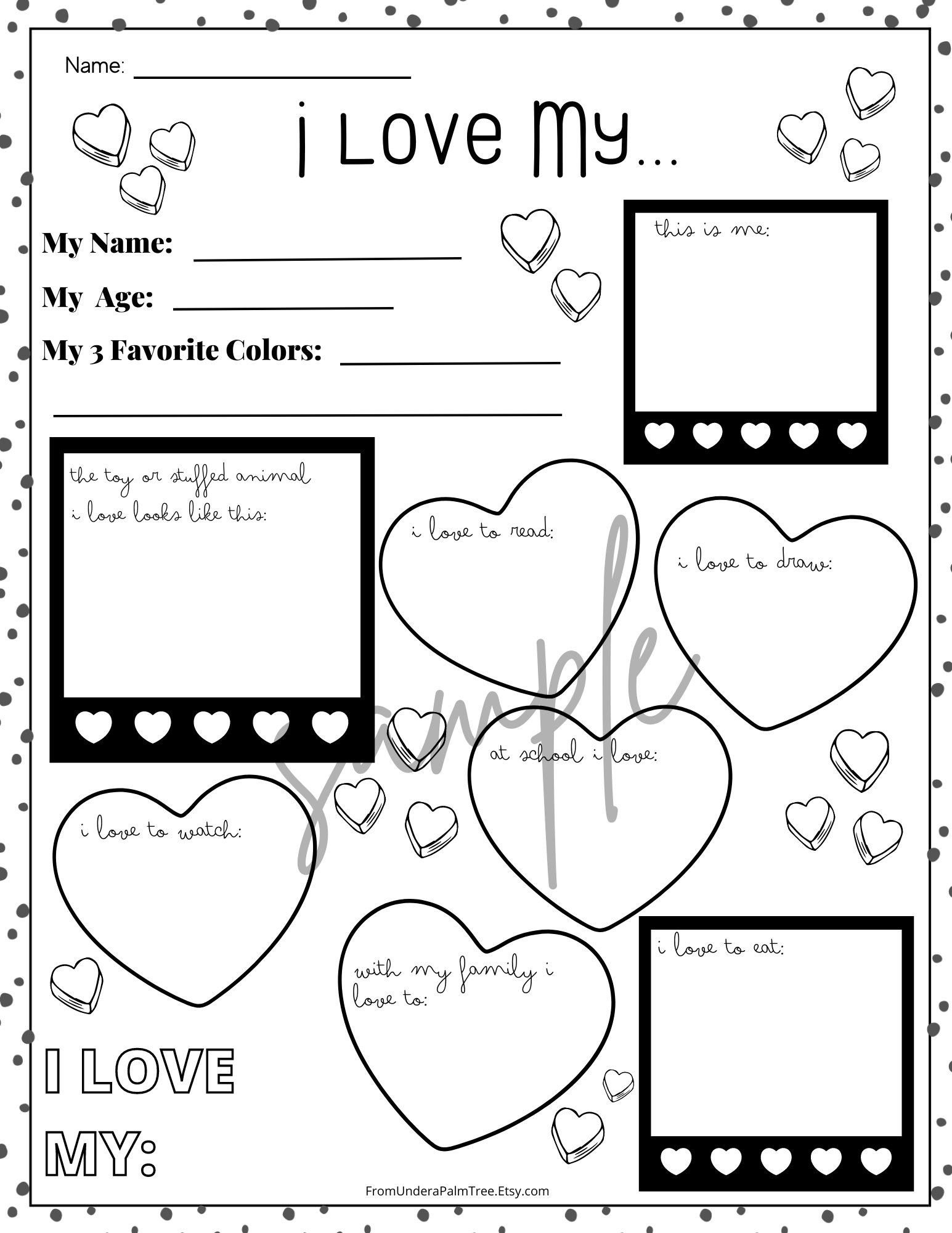 Valentine s Day Worksheet Bundle From Under A Palm Tree